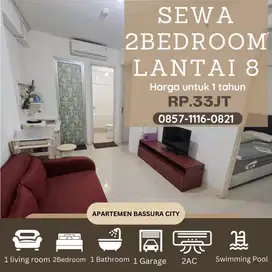 2 kamar sewa furnish lantai 8 fasilitas lengkap apartemen bassura city