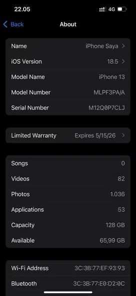 Iphone 13 128GB Ibox Garansi Panjang Mulus No Minus