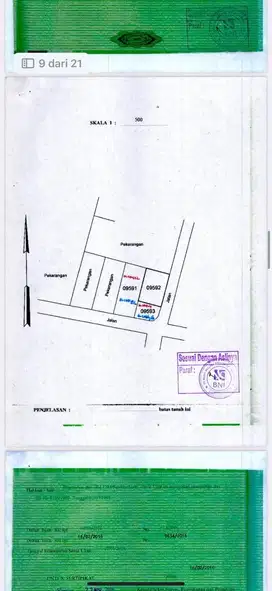 Tanah SHM 146meter muka 12 meter bonus rumah.