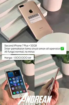 Second iPhone 7 Plus • 32 Gb Inter Whitelist