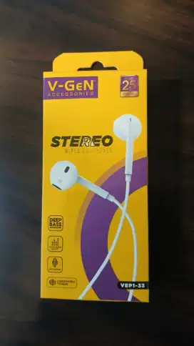Handsfree V-GeN VEP1-33 Wired Earphone Headset Stereo Sound