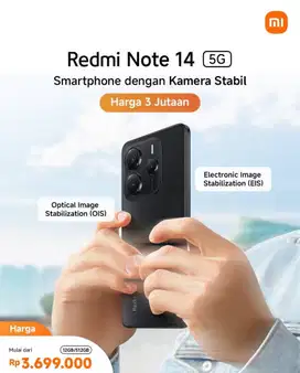 XIAOMI REDMI NOTE 14 5G 8/256 NEW GARANSI RESMI‼️