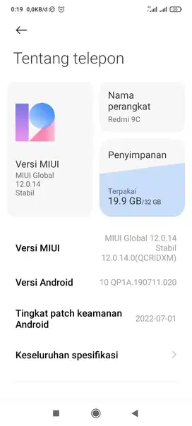 Jual cepat Xiaomi redmi 9C