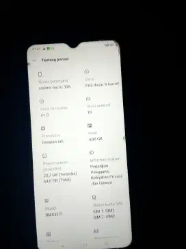 Di jual BU hp realme narzo 30A, ram 4/64, lokasi jakpus