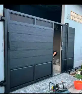 Pagar minimalis pintu gerbang kanopi