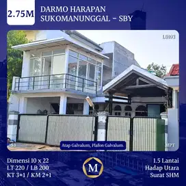 Rumah Darmo Harapan Sukomanunggal dkt Hokky HR Muhammad Pakuwon Mall