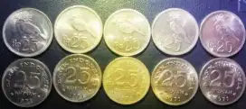 Koin 25 Rupiah Kolem Kolektor