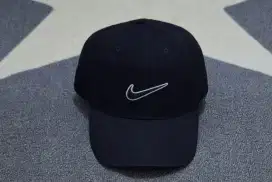 Topi hitam nike big swoosh original second bekas murah