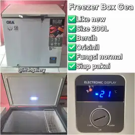 Freezer Box Gea 200 Liter Like New Orisinil Normal Siap Pakai