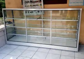 ETALASE ALUMINIUM KACA 2 METER