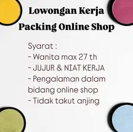 [LOWONGAN] Admin Packing Online Shop