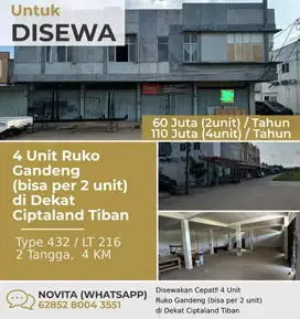 Disewakan Cepat‼4 Unit Ruko Gandeng (bisa per 2 unit) diDekat Ciptalan