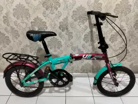 Sepeda lipat anak ukuran 16 untuk usia 5 sampai 12 tahun
