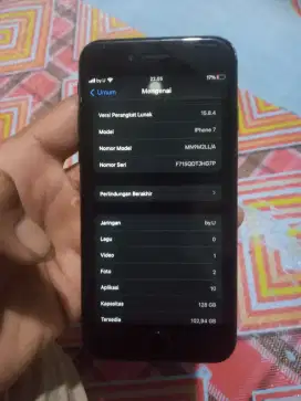 iphone 7 128GB,minus lecet pemakaian,icloud siap reset