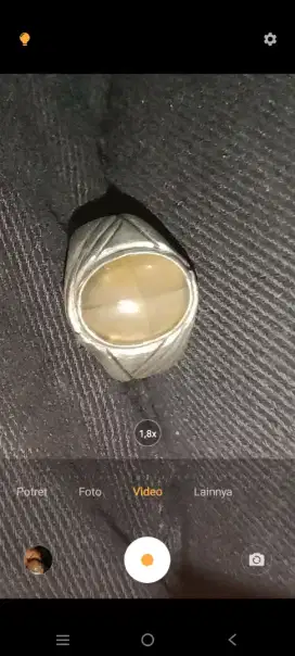 Cincin perak batu tapak jalak natural