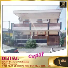 DIJUAL MURAH RUMAH LUAS 12 X 10 VILLA BANDARA DADAP TANGERANG
