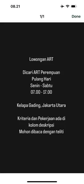 Lowongan ART Pulang Hari