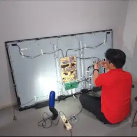 service tv led smart tv google tv Qled Oled panggilan jakarta/depok