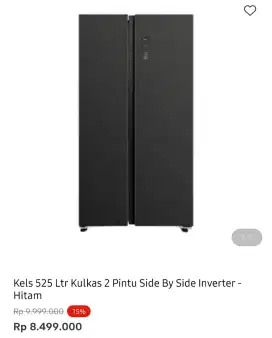 KULKAS KELS SBS 535 LITER