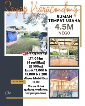 JUAL RUMAH TEMPAT USAHA SAYAP KIARA CONDONG BU!!
