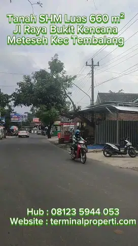 Tanah Dijual SHM Hak Milik  di Jl Raya Bukit Kencana Kel Meteseh Temba