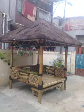menjual saung bambu minimalis cocok untuk segala hal tempat