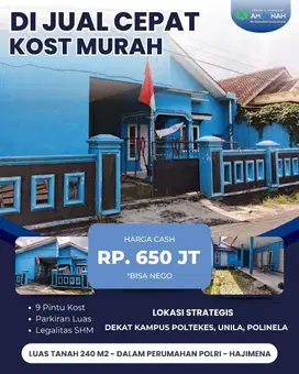 DI JUAL CEPAT  Kostan 9 PINTU  Luas tanah 240m