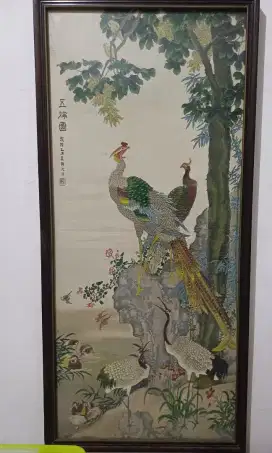 Lukisan burung merak
