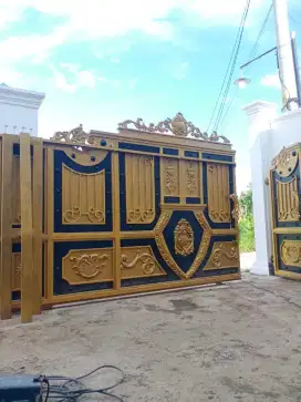 Bengkel las Lampung tralis kanopi pintu pagar gerbang tangga