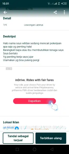 Mencari kerjaan apa aja yg penting halal