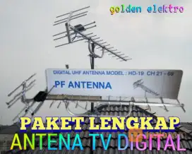 Paket antenna tv digital berikut pasang, siaran oke