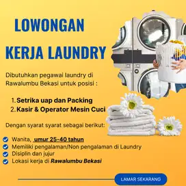 LOWONGAN KASIR DAN SETRIKA LUNDRY