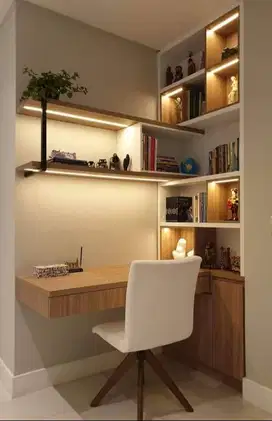 jasa pembuatan interior kabinet meja belajar kece bagus!