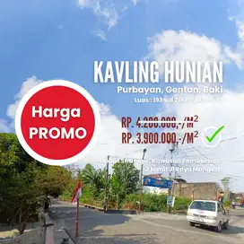 Dijual Kavling Strategis Purbayan Gentan Baki