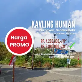 Tanah Kavling Purbayan Gentan Baki Dekat Jl. Raya Mangesti