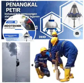 Agen toko ahli jasa pasang penangkal petir dan grounding mesin
