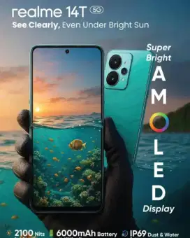REALME 14T.5G.BATERAI 6000TAHAN SEHARIAN. NFC MULTI FUNGSI. FAST CHARG