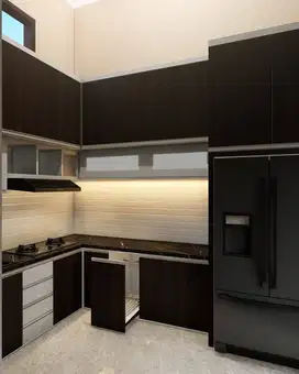 Jasa pembuatan interior kitchen set estetik&fungsional!
