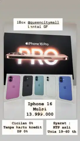 iPhone 16 new iBox promo cicilan 0% tanpa kartu kredit