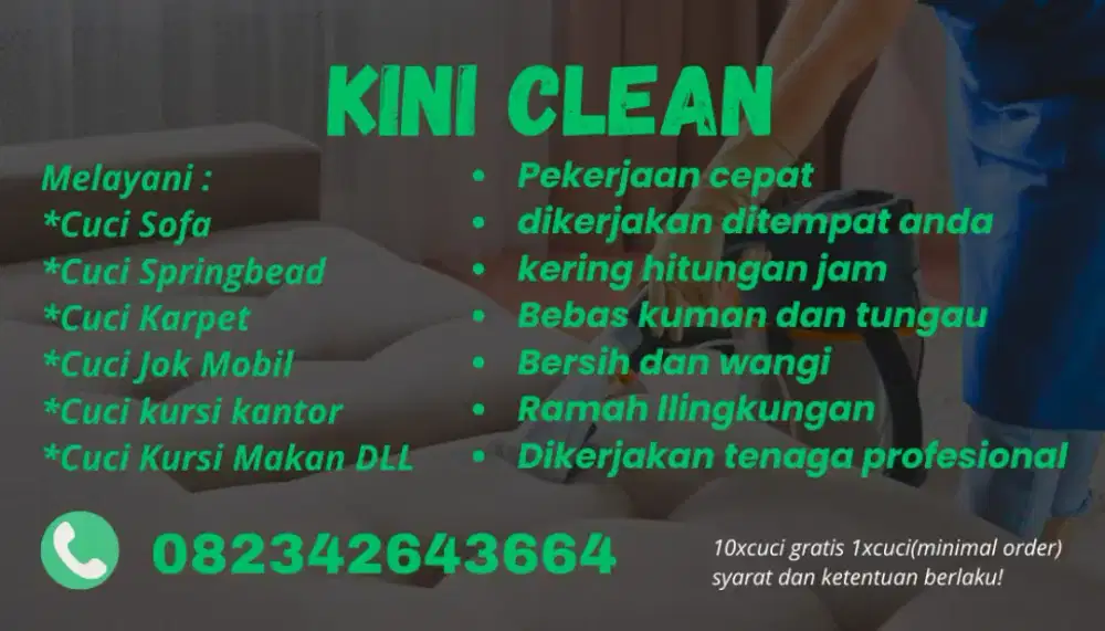 Jasa cuci sofa dan springbed
