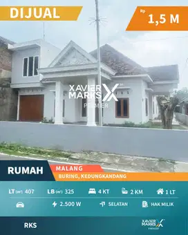 Rumah Luas Bagus Siap Huni di Kedungkandang Malang