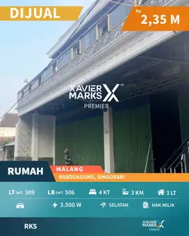 Rumah dan Gudang Luas di Randuagung Singosari Malang