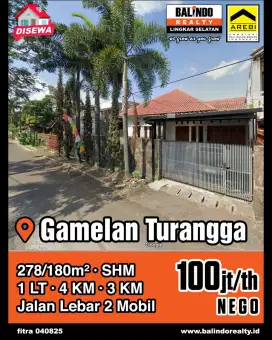 Di Sewakan Rumah Turangga Belakang Hotel Horison Bandung