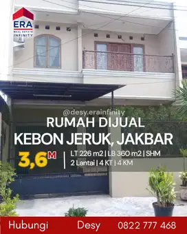 Dijual Rumah 2 Lantai – Kebon Jeruk, Jakarta Barat