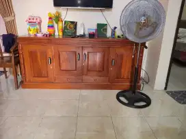 Lemari TV Jati serbaguna