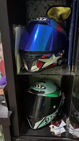 Helm KYT TTC leopard dan Marvel bonus intercom