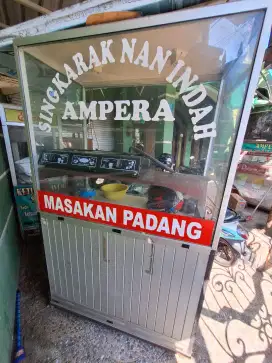 Etalase nasi padang atau etalase untuk usaha