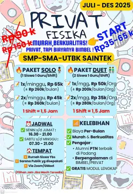PRIVAT Fisika Murah Berkualitas