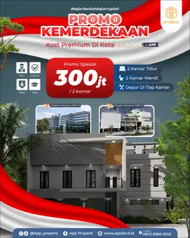 KAMAR KOS FULL FURNISH 300 JUTA DEKAT KAMPUS
