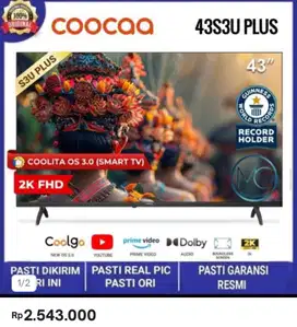 COOCAA 43 inch Digital Smart TV (Model : Coocaa 43S3U)